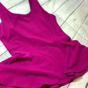 Women’s Purple/Maroon Crisscross back Peplum top